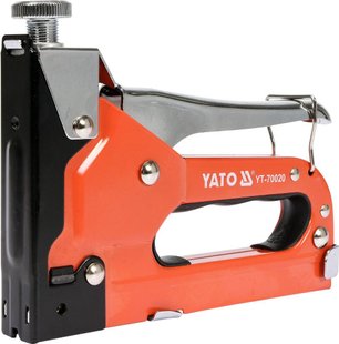 Степлер з регуляц. сили YATO 3-функційний для скоб прямокутн- 4-14х 11,3 мм, півкруглих- 10-12х 6,3 YT-70020 фото
