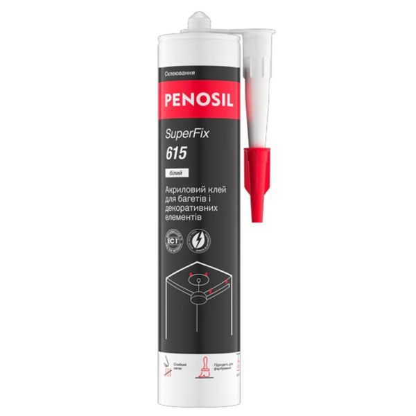 Клей монтажний акриловий Penosil SuperFix 615 (290 мл, білий) (H4851) H4851 фото