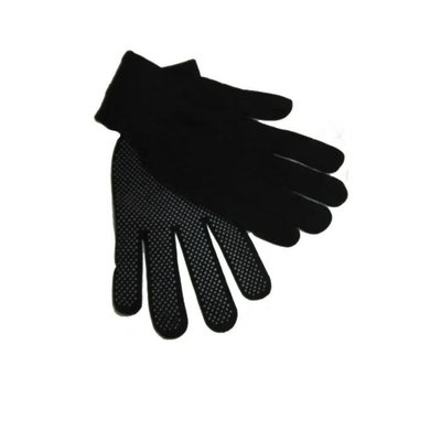 Перчатки нейлоновые с точкой черные (12 шт) ПТ-3245 ПТ-3245 фото