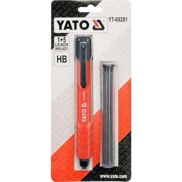 Олівець автомат YATO : HB з 5 стержнями YT-69281 фото