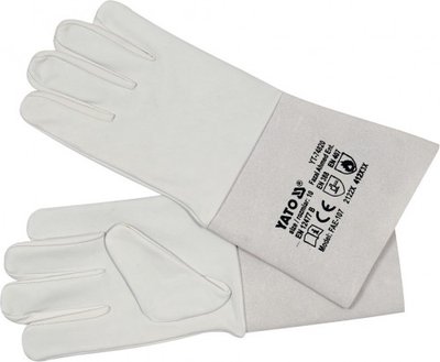Перчатки сварщика, термостойкие YATO из кожи, размер 10 YT-74820 фото