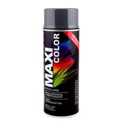 Емаль аерозольна універсальна декоративна Maxi Color RAL 7016 сірий антрацит 400 мл MX7016 фото