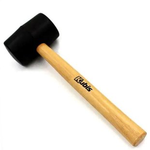 Киевлянка резиновая 450 г, 60 мм, черная резина, деревянная ручка, ТМ Kubis 02-02-4145 фото