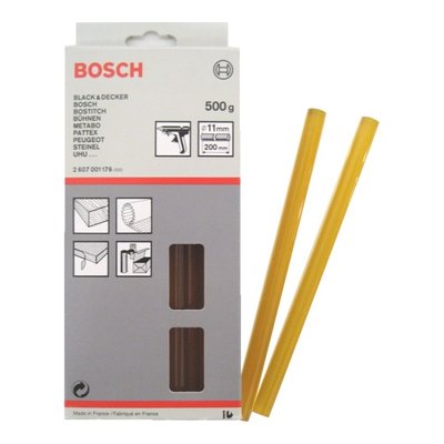Bosch Стержень клейовий 11х200, 500 г, жовтий 2607001176 фото