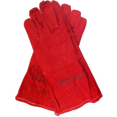 Замшевые перчатки красные (краги) 35см "BlackStar Safety Line" 70-10200 фото