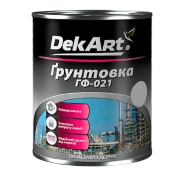 Грунтовка ГФ-021 червоно-коричнева ТМ "DekArt"- 0,9 кг 00-00000137 фото