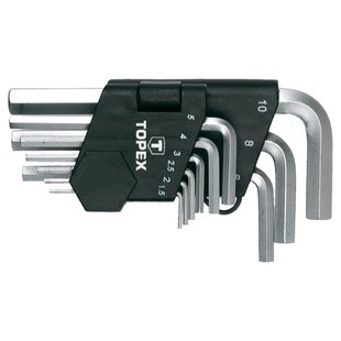 Набір ключів шестигранних Topex (1.5-10 мм) (35D955) 35D955 фото