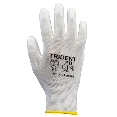 Перчатки TRIDENT трикотажные полиэстеровые 13 класс, покрытые нитрилом, размер 10 83V012 фото