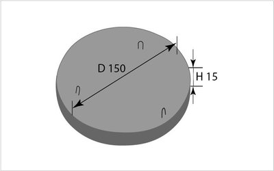 Плита днища D 150; H 15 (ПД 15-15) 00-00001937 фото