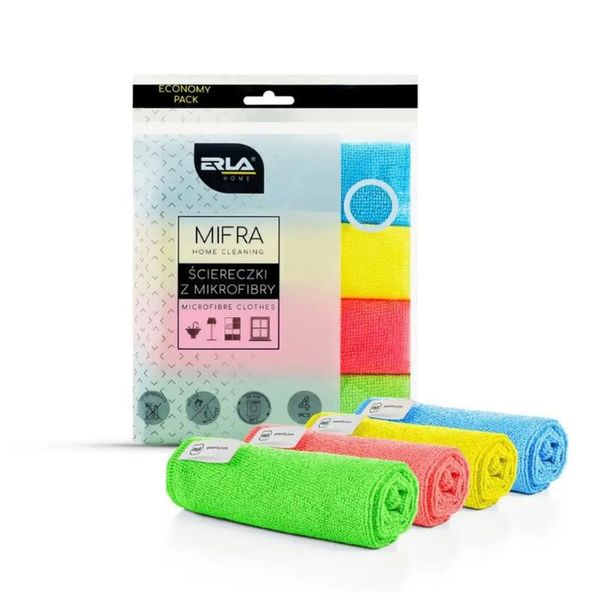 Набор универсальных салфеток из микрофибры/ERLA MIRFA MICROFIBRE CLOTHES 4 шт 30*30см. K20695 фото