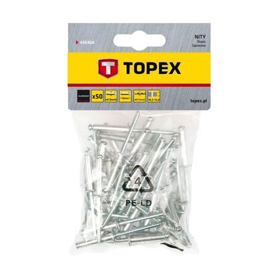 Заклепки Topex (4x16 мм, 50 шт.) (43E404) 43E404 фото