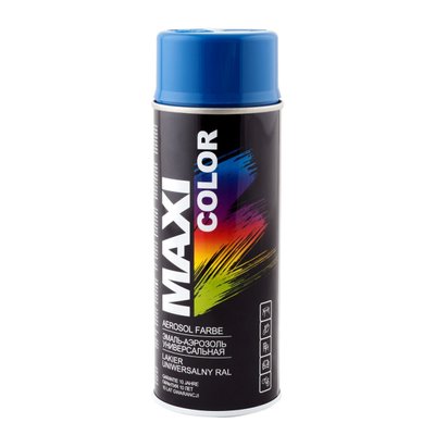 Емаль аерозольна універсальна декоративна Maxi Color RAL 5010 темно-синя 400 мл MX5010 фото