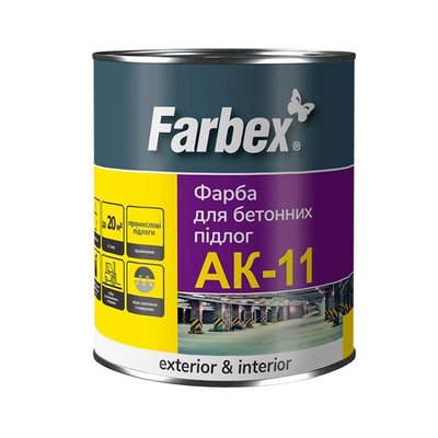 Краска для бетонных полов АК-11, светло-серая ТМ "Farbex" - 2,8 кг. 00-00010095 фото