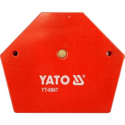 Струбцина магнитная для сварки YATO: 34 кг, 111 х 136 х 24 мм. YT-0867 фото
