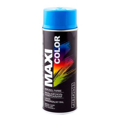 Емаль аерозольна універсальна декоративна Maxi Color RAL 5015 небесно синій 400 мл MX5015 фото