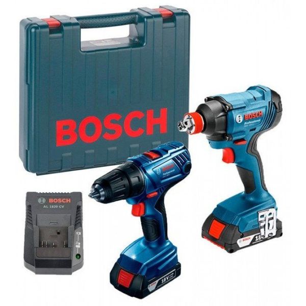 Дрель-шуруповерт Bosch GSR 180 Li + GDX 180 Li (18 В, 2х1.5 А*ч) (06019G5222) 06019G5222 фото