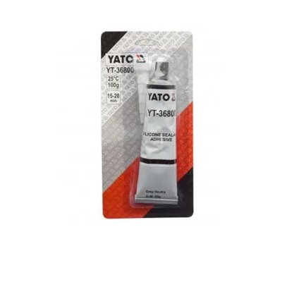 Клей-герметик силиконовый термо- и маслостойкий YATO серый, в тюбике 85 г YT-36800 фото