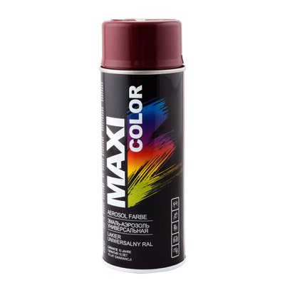 Емаль аерозольна універсальна декоративна Maxi Color RAL 3005 бордова 400 мл MX3005 фото