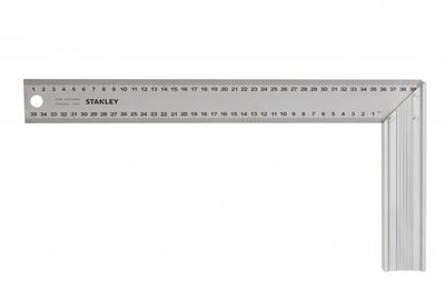 Кутник столярний STANLEY : M= 300х200 мм. з нержавіючої сталі і алюмінію 1-45-686 фото