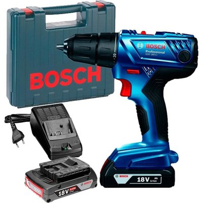 Дриль-шуруповерт Bosch GSR 180-LI Professional (18 В, 2х2 А*год) (06019F8109) 06019F8109 фото