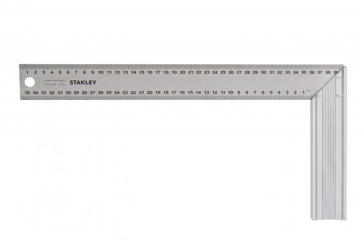 Кутник столярний STANLEY : M= 300х200 мм. з нержавіючої сталі і алюмінію 1-45-686 фото