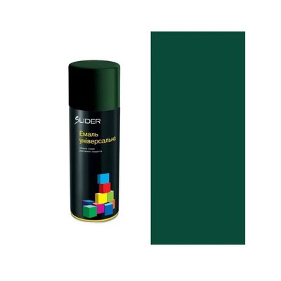 Эмаль SLIDER color универсальная 6005 темно-зеленая 400 мл 00-00012119 фото