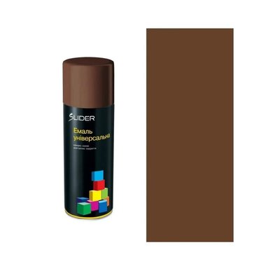 Эмаль SLIDER color универсальная 8011 коричневая 400 мл 00-00012121 фото