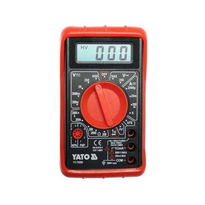 Мультиметр для вимірювання електричних параметрів YATO : цифровий YT-73080 фото