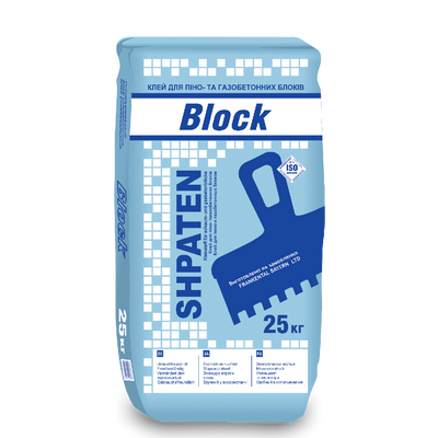 SHPATEN BLOK /25кг Клей для піно - та газобетонних блоків 00-00000246 фото