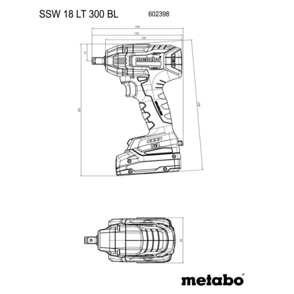 Аккумуляторный ударный гайковерт SSW 18 LT 300 BL 602398840 фото