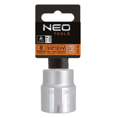 Головка сменная 12-гранная Spline NEO Tools (1/2", 8 мм) (08-580) 08-580 фото