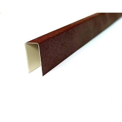 Планка торцьова ПТО-1 RAL 8017 (коричневий глянець), 2м; 0,40х60х2000мм; 00-00000841 фото