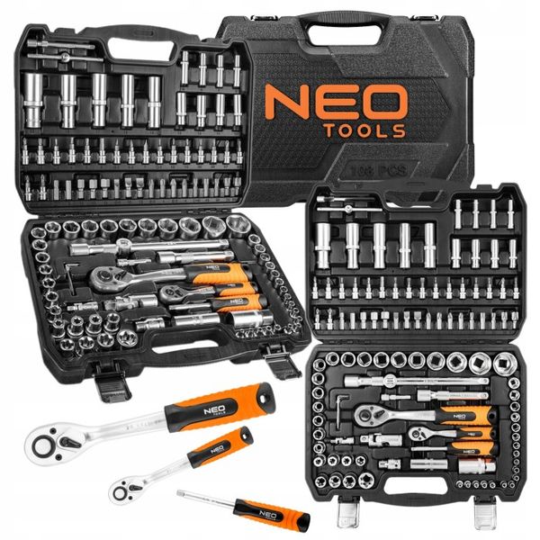 Набір гайкових ключів Neo Tools 10-212 (108 шт.) 10-212 фото