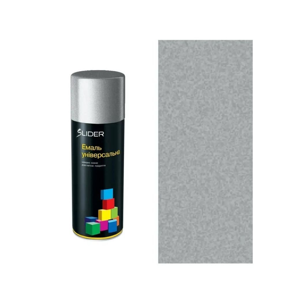 Емаль SLIDER color універсальна 9006 срібляста 400мл