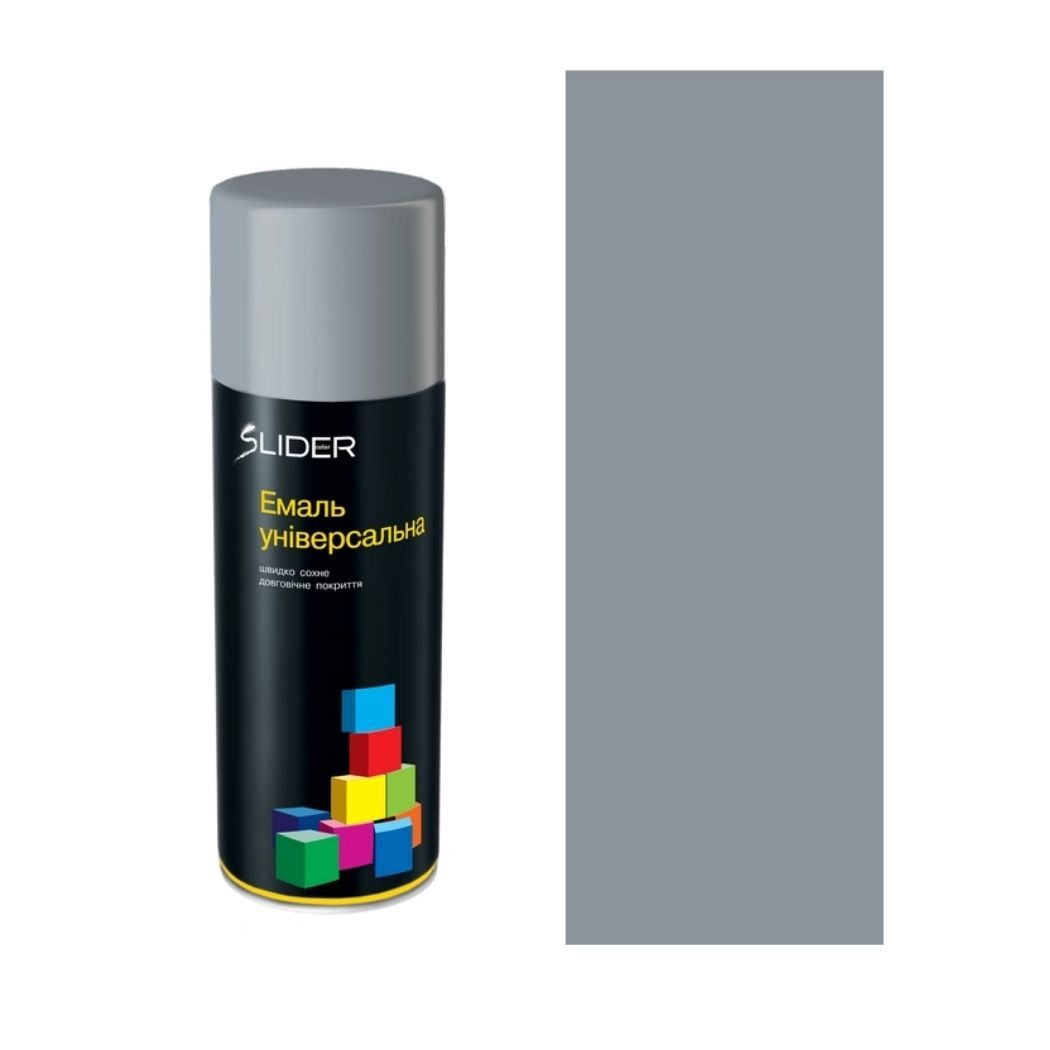 Эмаль SLIDER color универсальная 7046 серая 400 мл