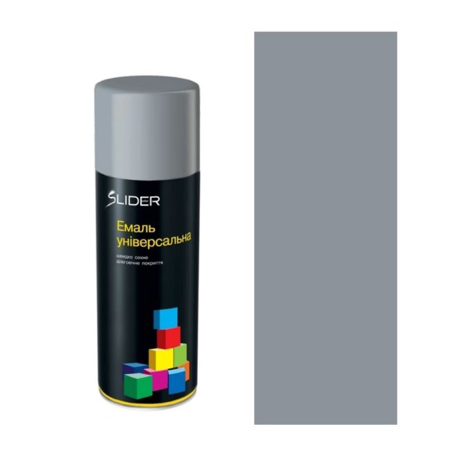 Емаль SLIDER color універсальна 7046 сіра 400 мл