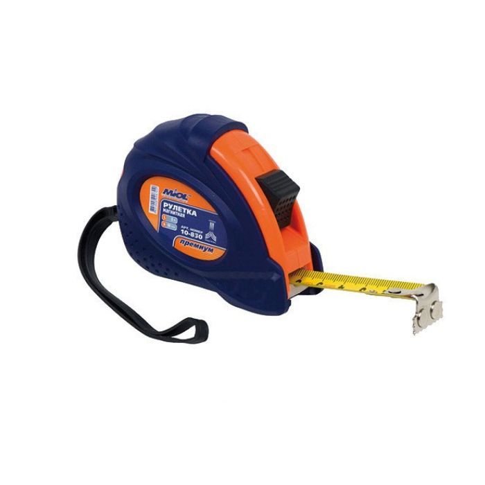 Рулетка 3м магнітна прогумов. з нейлоновим покриттям PREMIUM