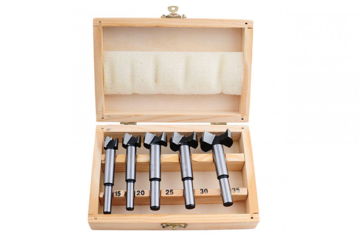 Набір фрез кінцевих по деревині 5шт (15-35мм)