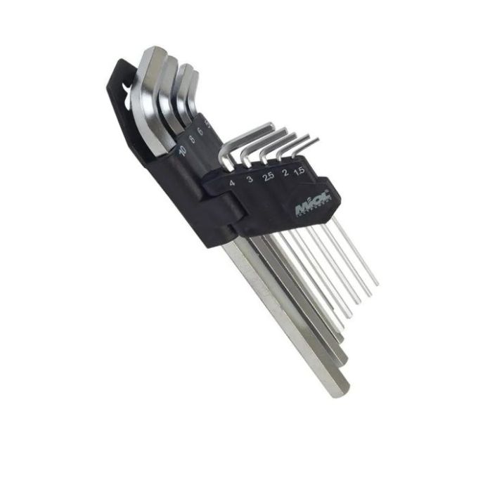 Набір торцевих ключів 6-гранних 9од Сr-V, 1,5-10,0мм