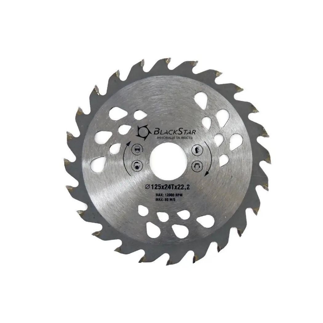 Диск пильний по деревині 125*22*24Z "BlackStar"
