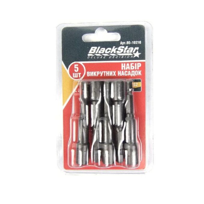 90-10211 Головка 6-гранна з магн. d8x65mm, S2-сталь, 5шт, "BlackStar"