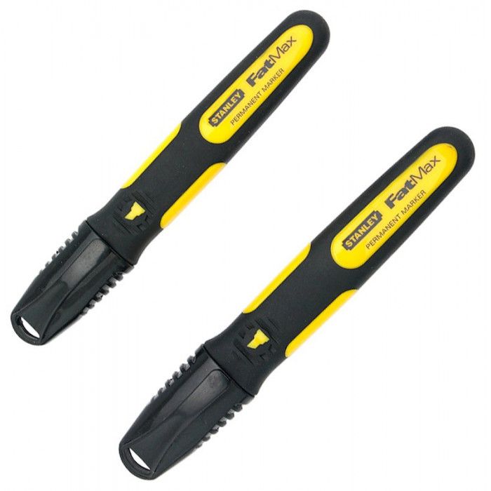 Маркер STANLEY "FatMax": чорний, перманентний, плоский