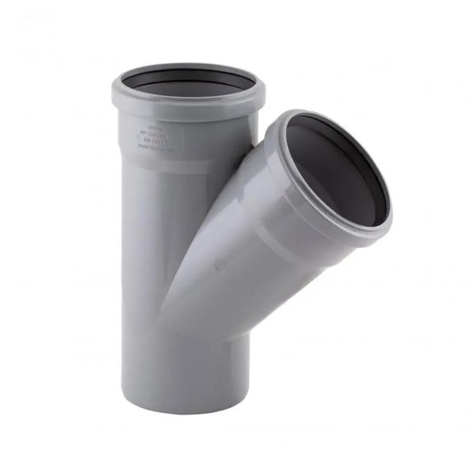 Трійник з поліпроп. (45)  110х110х110 (2 гумки) д/каналіз. труб TA Sewage