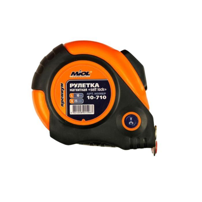 Рулетка 10м магнітна self lock прогумов. з двосторон. стрічкою PREMIUM