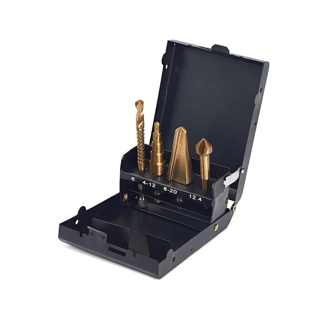 Набор сверл по металлу HSS 4241, TiN, 4 шт.