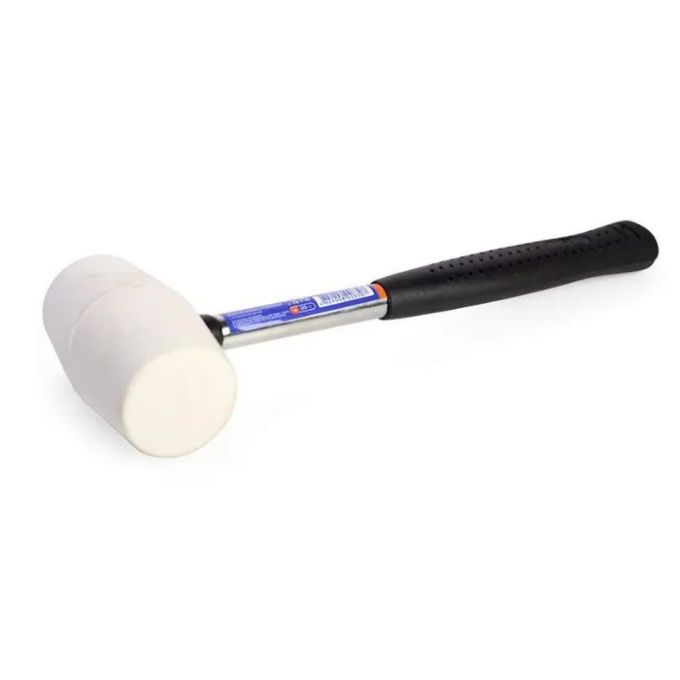 Резиновый молоток металлическая ручка 450гр (белая резина)