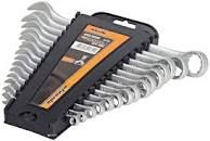 Набір ключів комбінованих Cr-V сатин, 15шт, (6-22мм) посиленої міцності