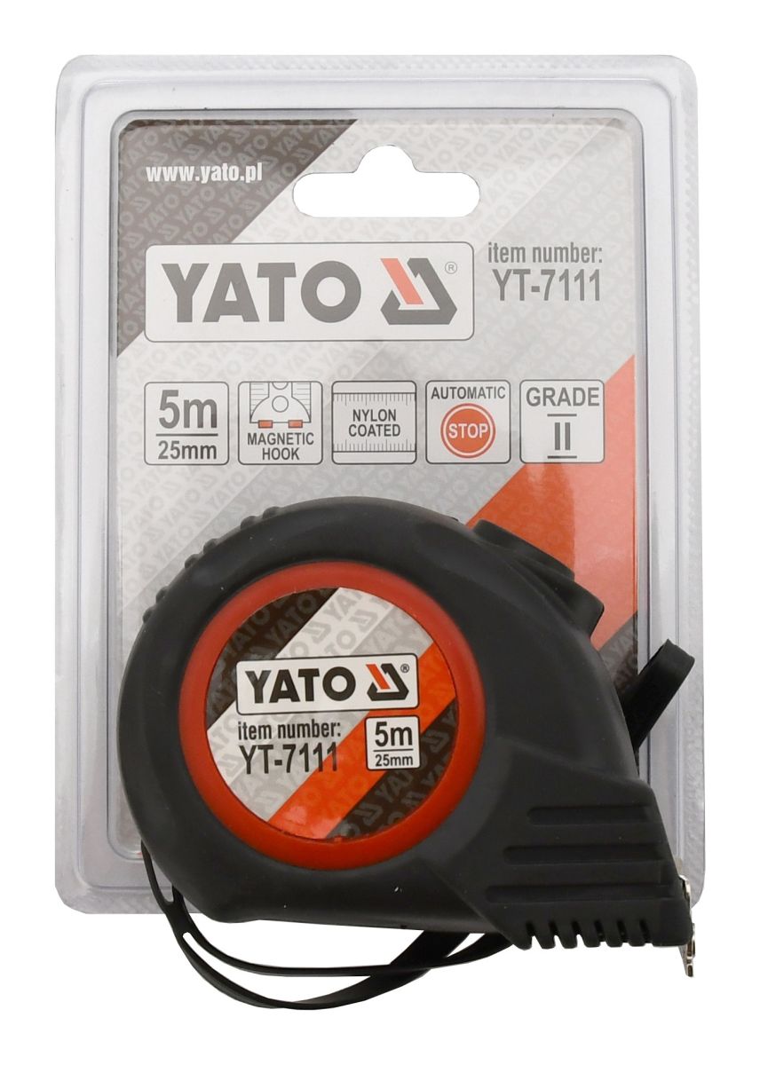 Рулетка магнітним наконечником і нейлоновим покриттям ,b=25 mm,i=5 m