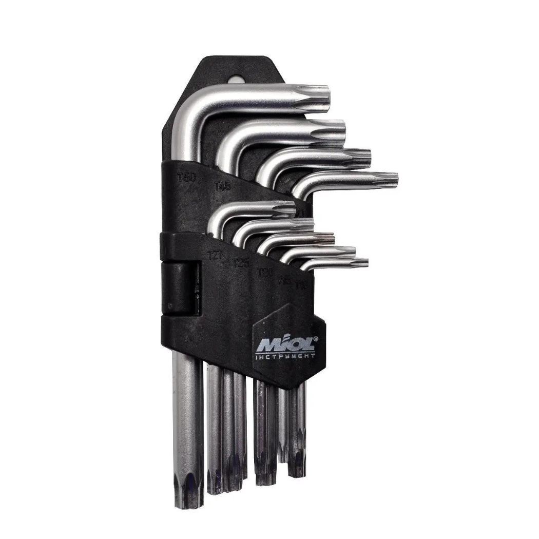 Набір торцевих ключів TORX 9од, Cr-V Т10-Т50