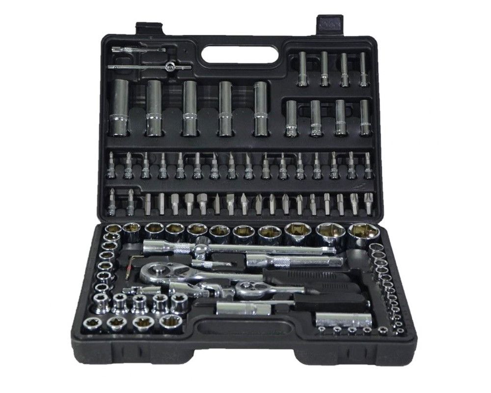 Набор головок с трещоткой 1/2", 1/4", 108шт в кейсе